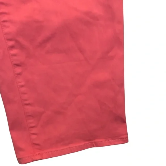 NYDJ Marilyn Straight Ankle Pink Jeans 16W Plus Size Coral Salmon Denim Crop - Picture 5 of 10